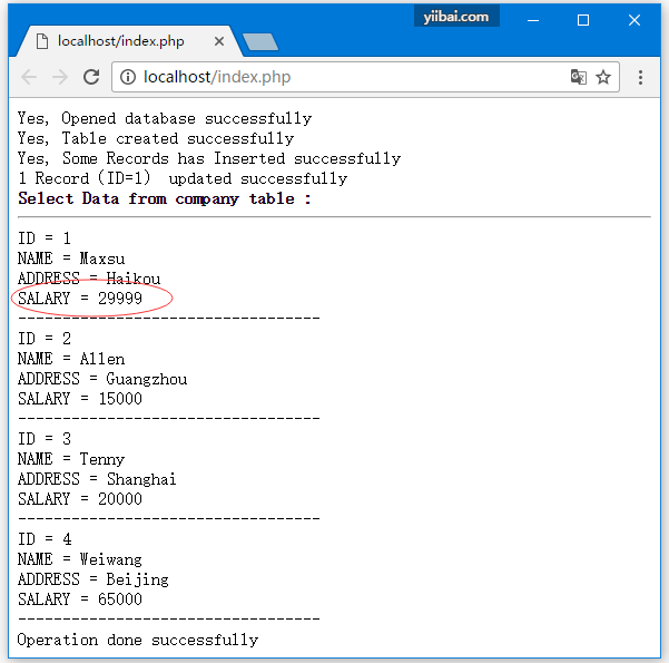 PHP连接SQLite数据库插图5