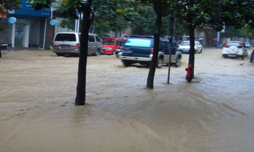 暴雨淹没正安西门开发区大街插图9