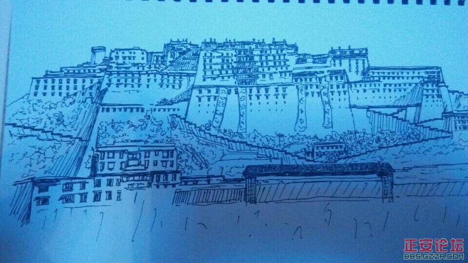 石笋峰、良坎等风景名胜钢笔画插图