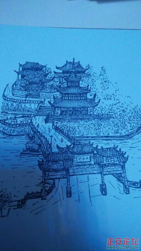 石笋峰、良坎等风景名胜钢笔画插图6