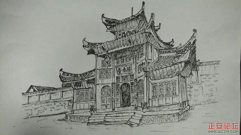 石笋峰、良坎等风景名胜钢笔画插图9