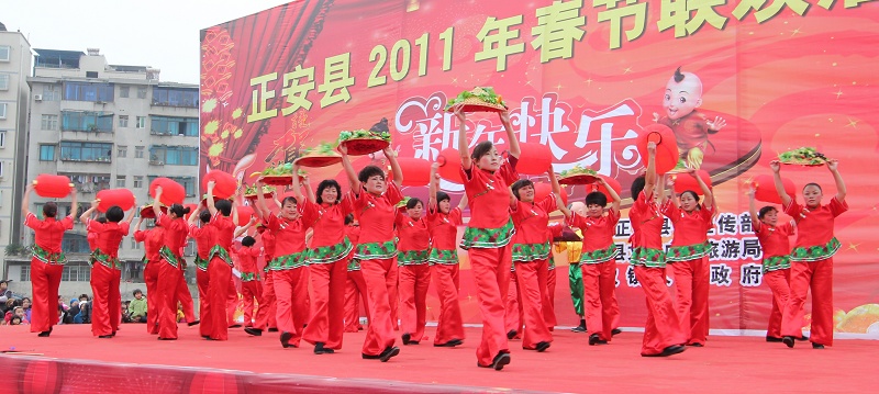 上刀梯舞龙狮惊险刺激   颂欢歌跳劲舞喜庆新年——正安2011年春节联欢活动全程记录插图67