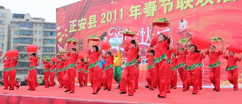 上刀梯舞龙狮惊险刺激   颂欢歌跳劲舞喜庆新年——正安2011年春节联欢活动全程记录插图68