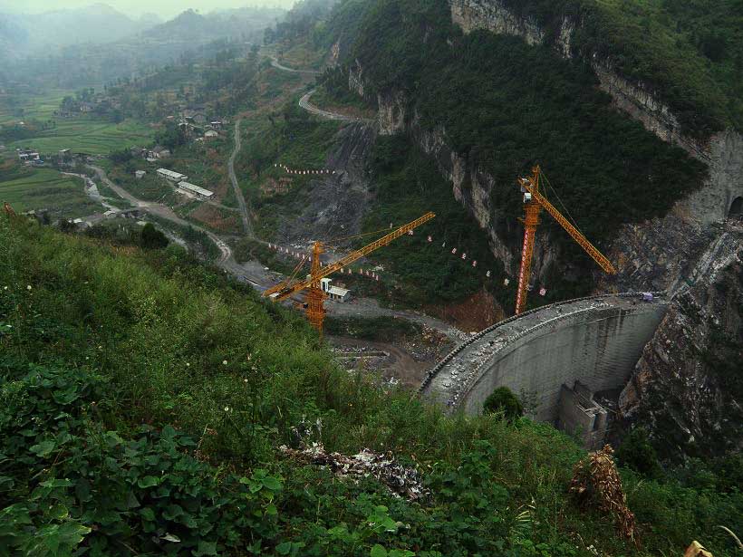 我县重点工程石峰水库建设现场插图1