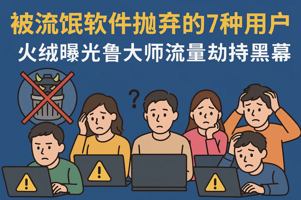 被流氓软件抛弃的7种用户,火绒曝光鲁大师流量劫持黑幕插图4 被流氓软件抛弃的7种用户,火绒曝光鲁大师流量劫持黑幕插图4