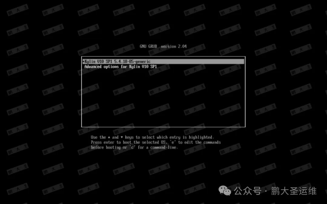 麒麟桌面操作系统上使用单用户模式修改密码插图1