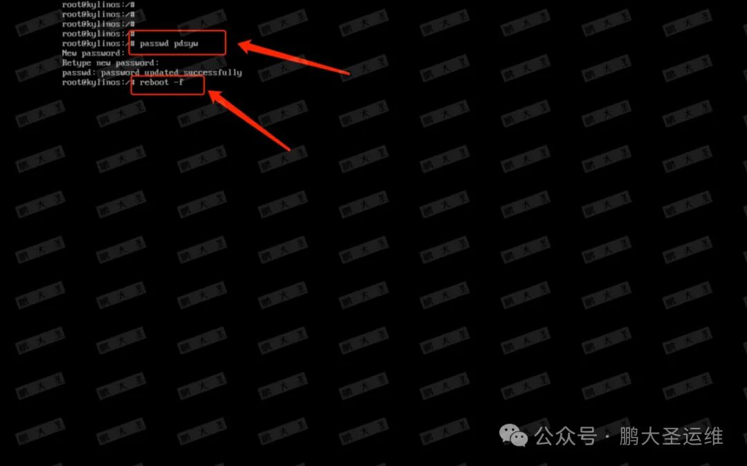 麒麟桌面操作系统上使用单用户模式修改密码插图3